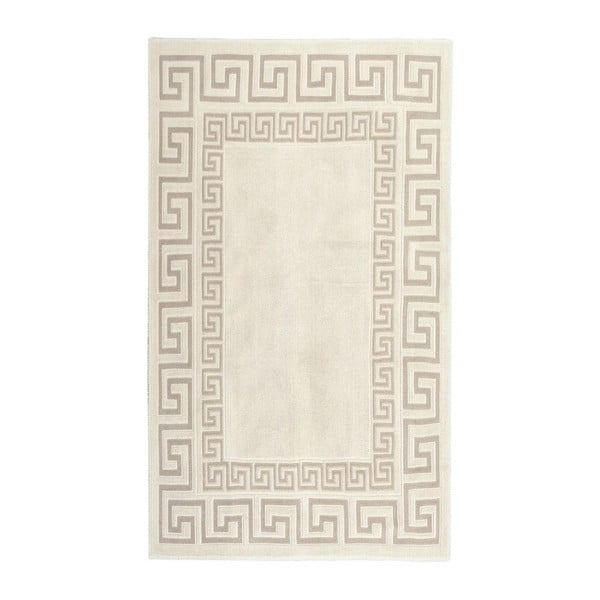 Tappeto in cotone bianco e crema Oriente 60 x 90 cm - Floorist