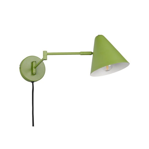 Lampada da parete verde con alimentazione a corrente con struttura flessibile ø 15 cm Cosima – Trio
