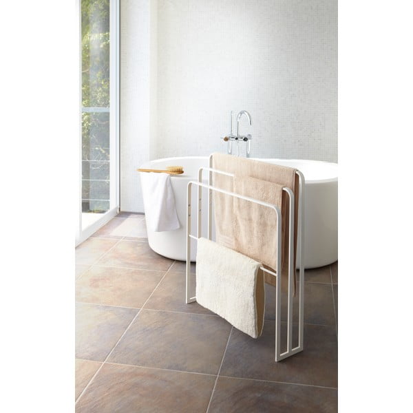 Porta asciugamani in metallo bianco Yamazaki Tower - YAMAZAKI-image-1