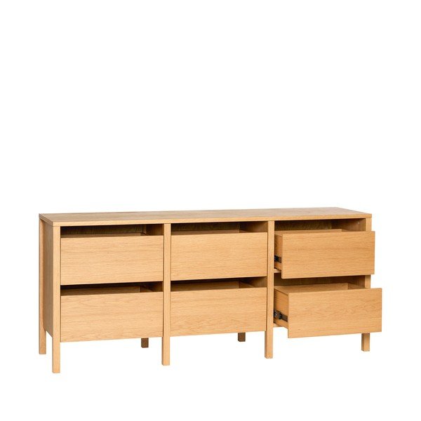 Credenza di colore naturale con effetto rovere 150x65x40 cm Forma – Hübsch