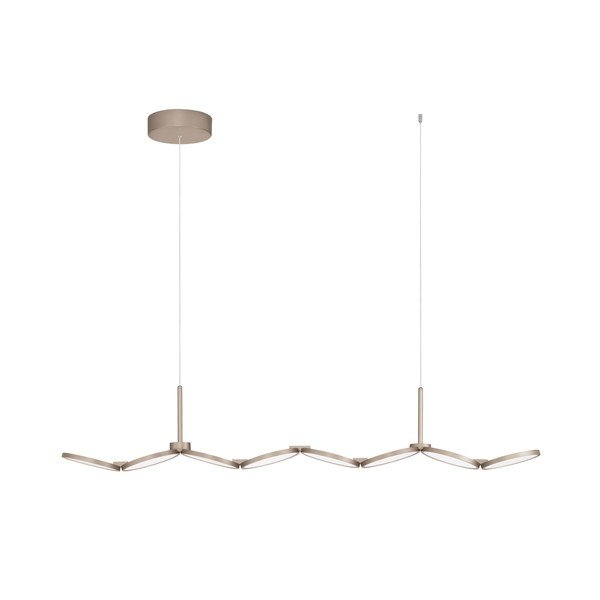 Lampadario LED oro opaco in alluminio con intensità regolabile Vea – Nova Luce