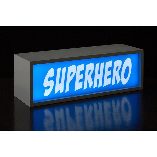 Decorazione luminosa blu con alimentazione a batteria Superhero – Premier Housewares-image-1