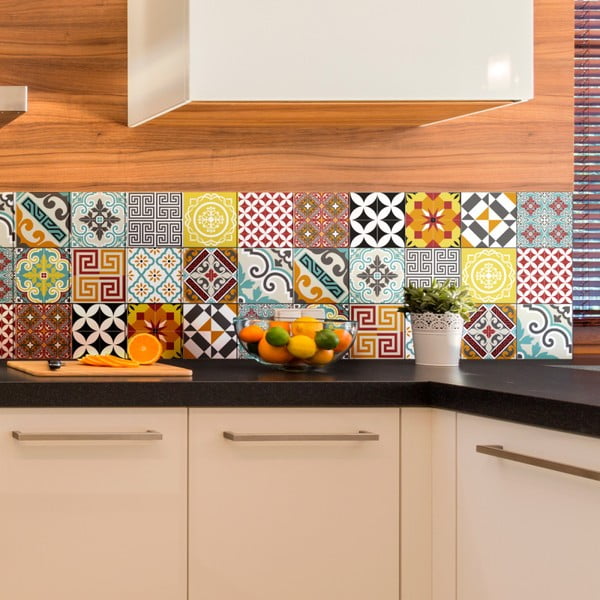 Set di 15 adesivi Bistro, 20 x 20 cm - Ambiance-image-4