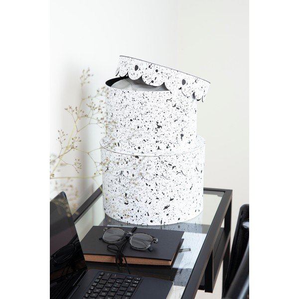Set di 2 scatole in bianco e nero Splash - Bigso Box of Sweden-image-1