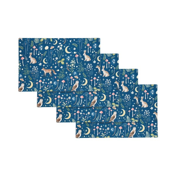 Tovagliette in set in cotone 4 pz 30x46 cm Enchanted Twilight Animals – Catherine Lansfield