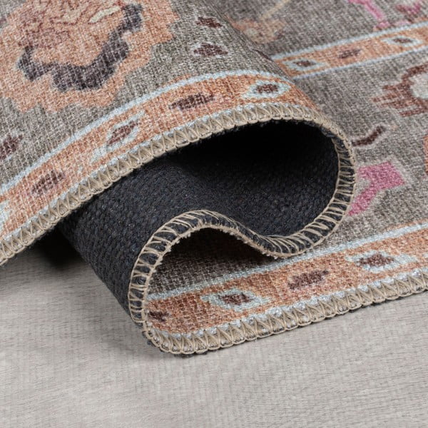 Tappeto verde chiaro lavabile 190x290 cm Una Floral – Flair Rugs-image-2