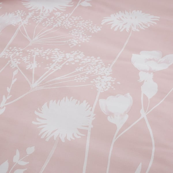 Biancheria da letto singola bianca e rosa 135x200 cm Meadowsweet Floral - Catherine Lansfield-image-4