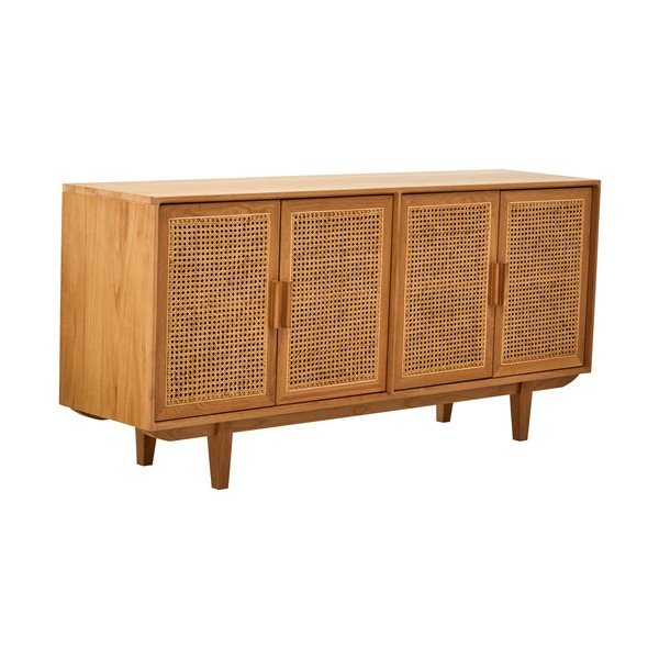Credenza di colore naturale in rovere massiccio Lyon – Premier Housewares