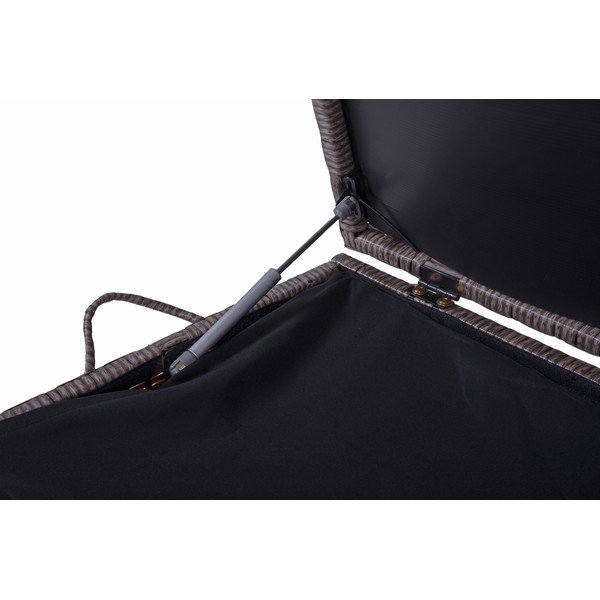 Panca da giardino con contenitore marrone Patras - Garden Pleasure-image-4