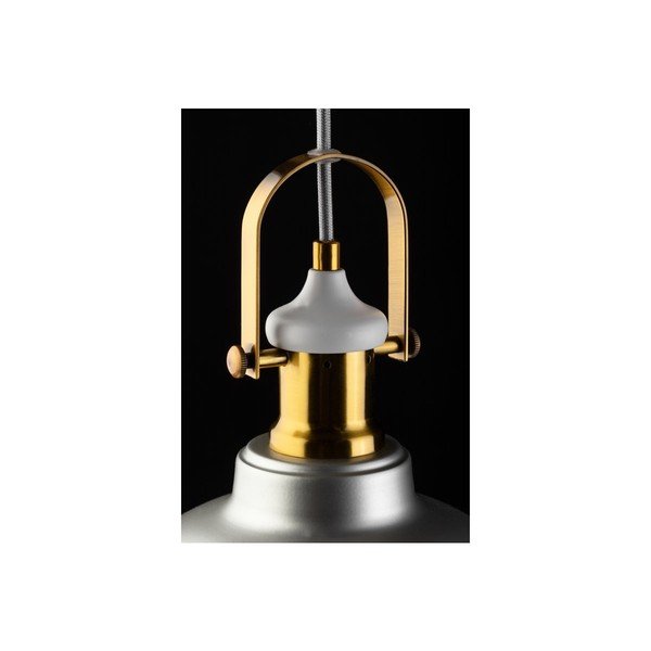 Lampada a sospensione in argento con paralume in metallo ø 22 cm Zenit - GTV-image-2