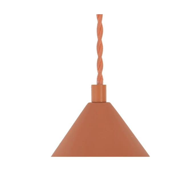 Lampada a sospensione color mattone con paralume in pietra ø 30 cm Vilma - SULION-image-2