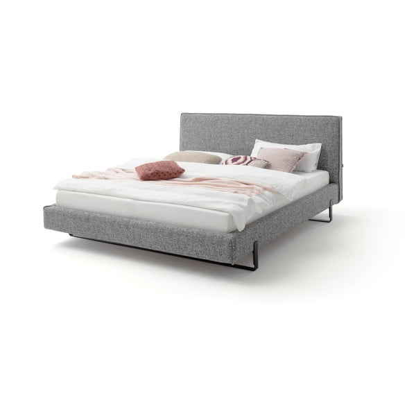 Letto matrimoniale imbottito grigio rete non inclusa 180x200 cm La Gomera – Meise Möbel-image-4