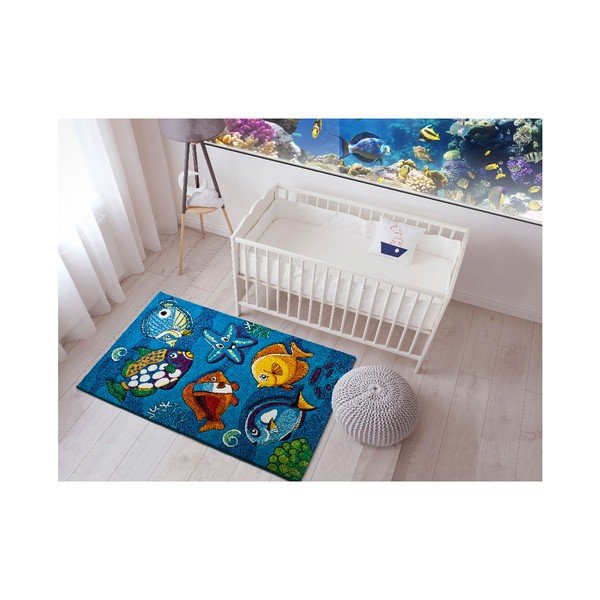 Tappeto blu per bambini Underwater, 120 x 170 cm - Universal-image-1