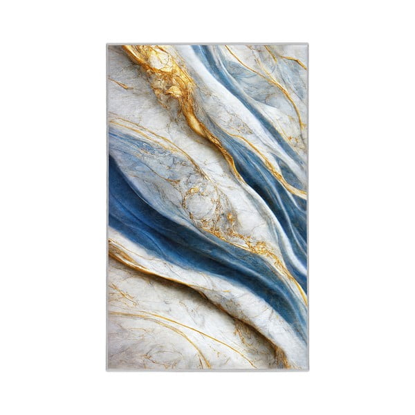 Tappeto blu lavabile 120x180 cm Golden Spill – Mila Home