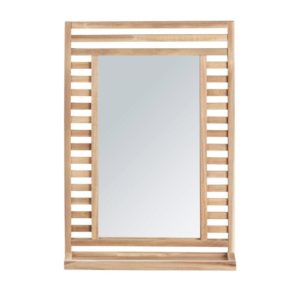 Specchio da parete con mensola con cornice in legno 50x70 cm Acina - Wenko