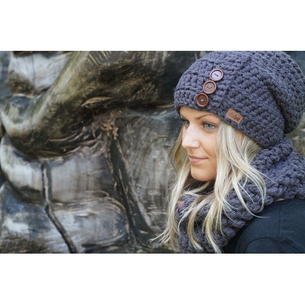 Cappello Nature Slate marrone lavorato a mano all'uncinetto - DOKE-image-4