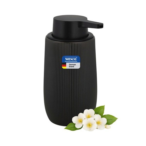 Dispenser per sapone nero in plastica 400 ml Fablo – Wenko-image-3
