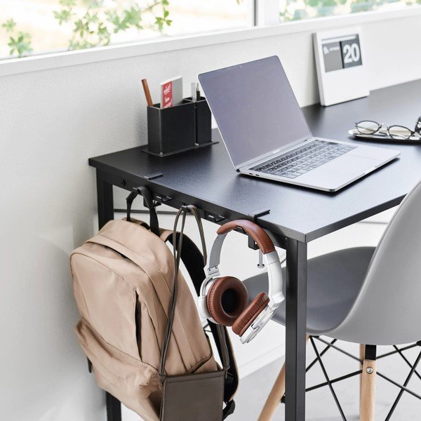 Gancio regolabile nero opaco in acciaio Tower – YAMAZAKI-image-2