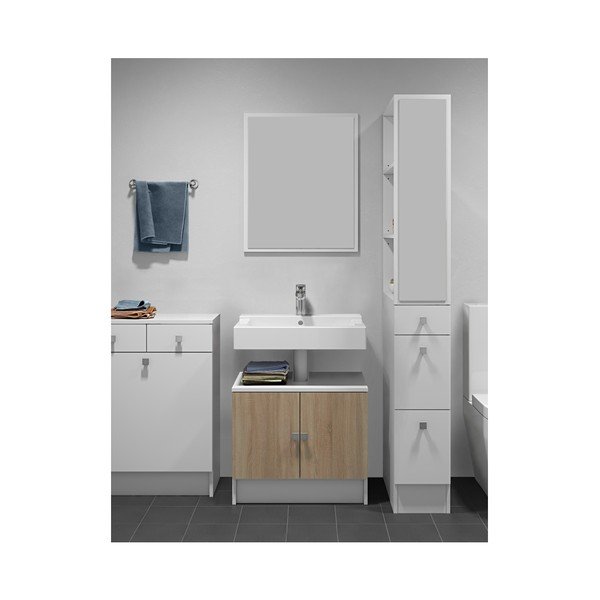 Mobile da bagno sotto il lavabo in legno di quercia Combi - TemaHome-image-2
