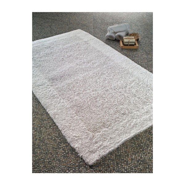 Tappeto da bagno in cotone bianco Confetti Bathmats Natura Heavy, 55 x 60 cm - Foutastic