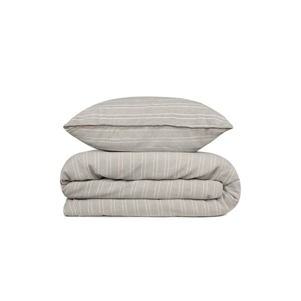Biancheria da letto in cotone grigio per letto matrimoniale 200x200 cm Stonewashed - Mijolnir