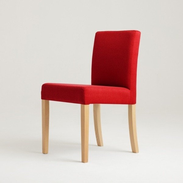 Sedia rossa con gambe naturali Custom Form Wilton - CustomForm-image-1