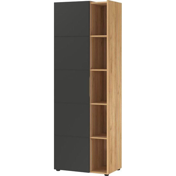 Libreria grigio scuro in rovere 62x182 cm Olvera - Germania-image-1