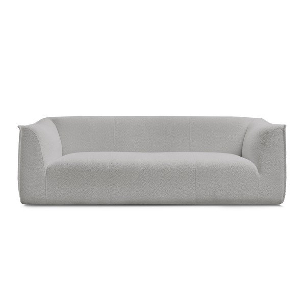 Divano grigio chiaro con rivestimento in bouclé 242 cm Giorgia – Bobochic Paris