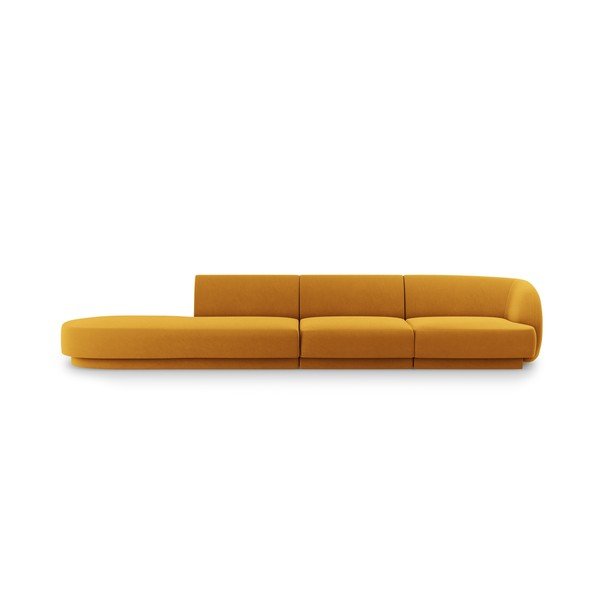 Divano in velluto senape 328 cm Miley - Micadoni Home