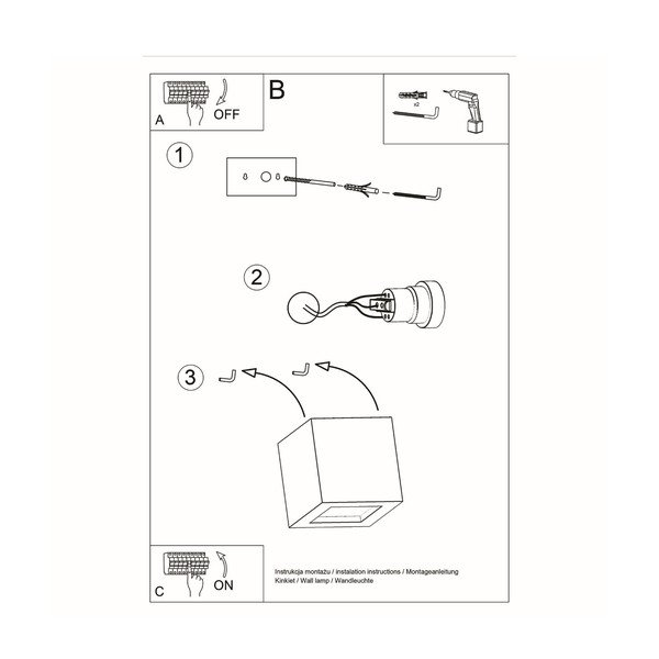 Lampada da parete nera Leo - Sollux-image-4