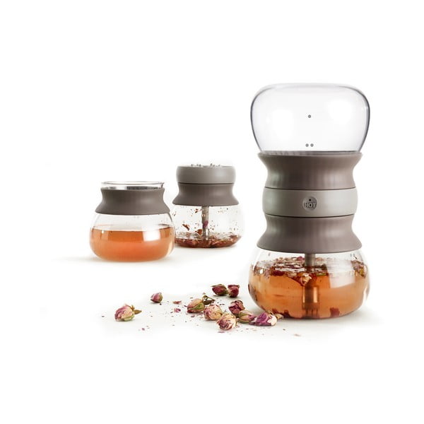 Teiera marrone chiaro in vetro con filtro 500 ml – Lékué-image-4