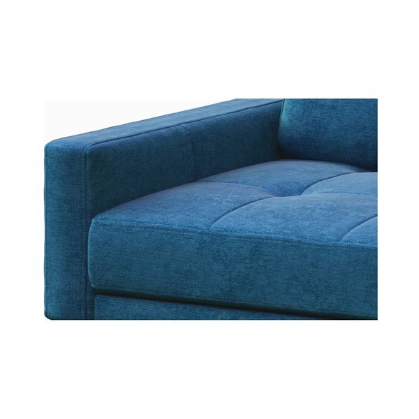 Modré křeslo s dřevěnými nohami MESONICA Musso Tufted-image-3