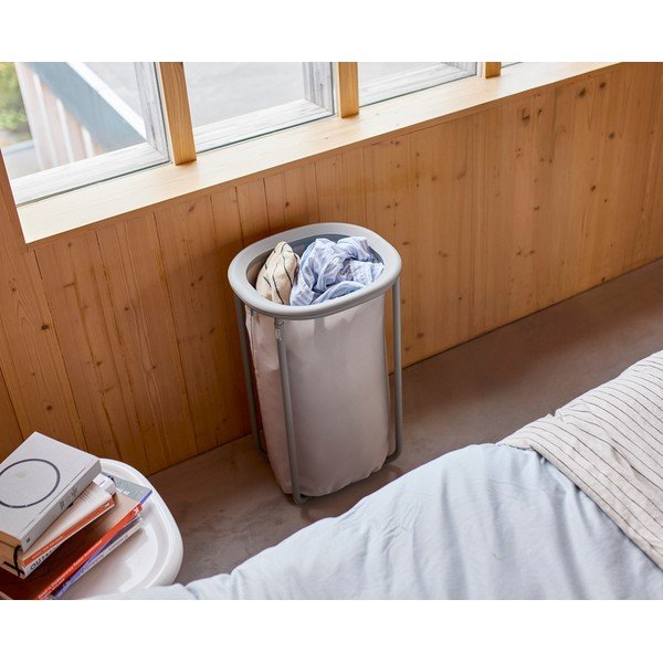 Cesta per il bucato grigio chiaro in tessuto 50 l Duo – Joseph Joseph-image-1