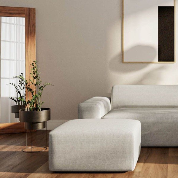 Divano angolare beige (con penisola a destra e chaise lounge) Villet – Rodier-image-4