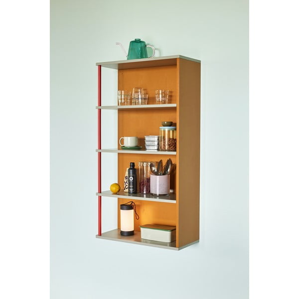 Libreria a parete arancione in legno di frassino 60x109 cm Apollo - Hübsch-image-1