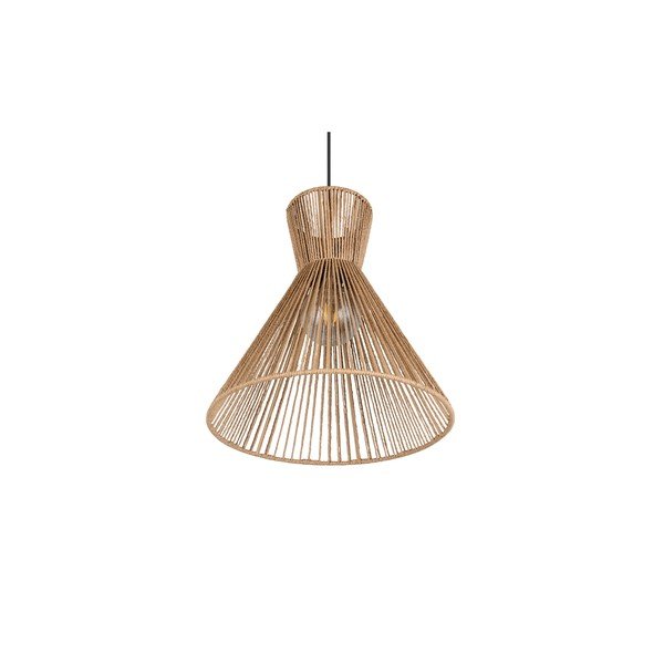 Lampadario di colore naturale in metallo con paralume in carta lavorata ø 35 cm Rosalie – Reality-image-4