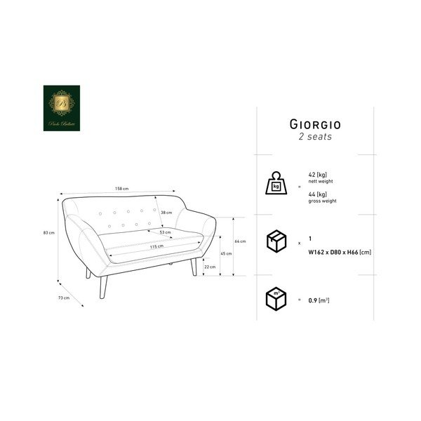 Divano rosa a due posti Amelie - Mazzini Sofas-image-1