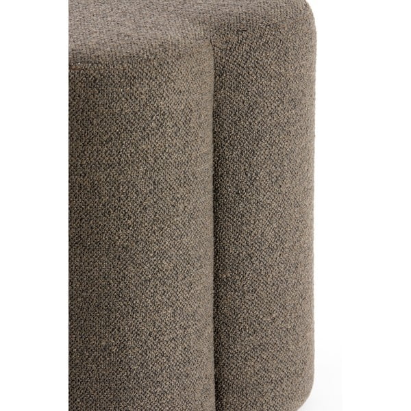 Sgabello marrone in tessuto bouclé Nalani - Light & Living-image-1