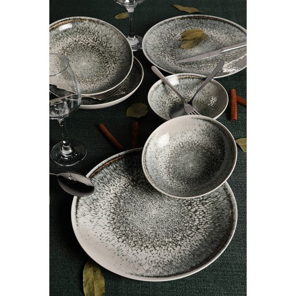 Set da pranzo in porcellana 18 pezzi Midnight Sky - Güral Porselen-image-1