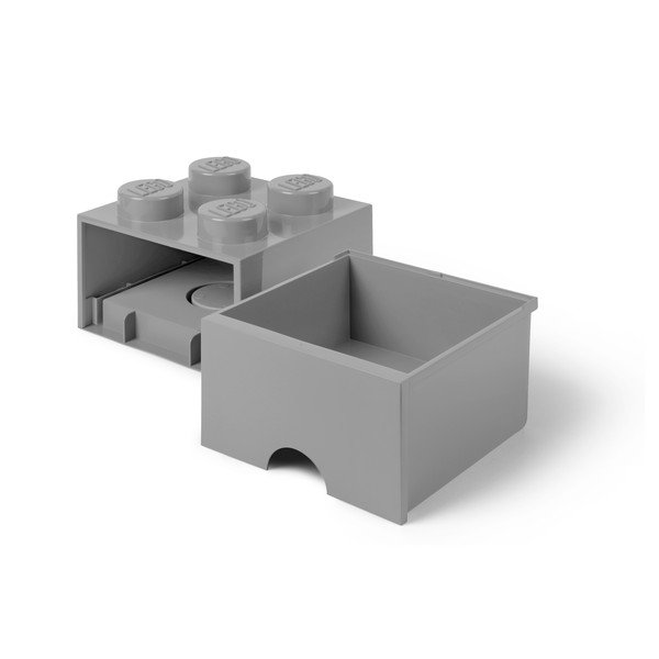 Scatola portaoggetti grigia quadrata - LEGO®-image-2