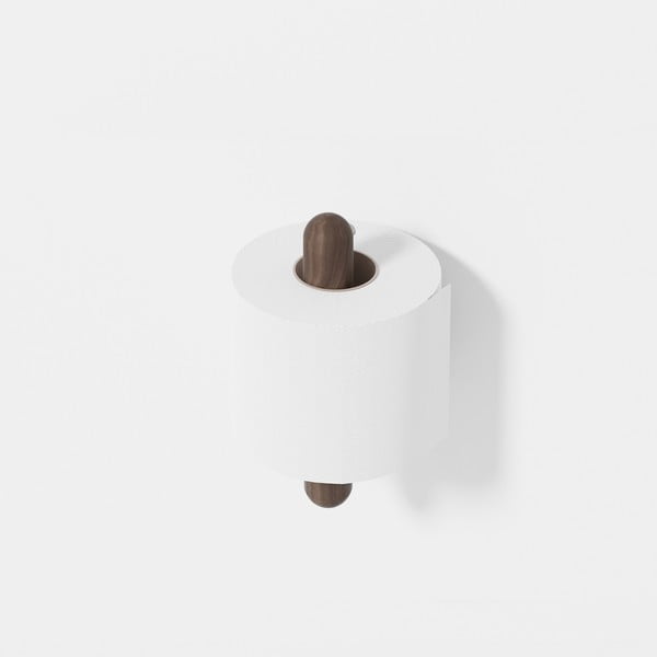 Porta carta igienica a parete in legno di noce Yoku - Wireworks-image-2