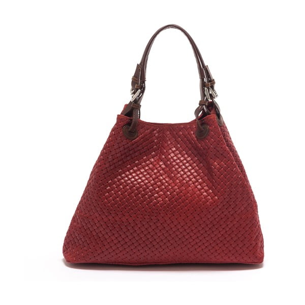 Červená kožená kabelka Isabella Rhea no. 8019