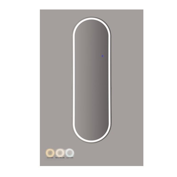 Specchio da parete con illuminazione 50x160 cm Oval – Mauro Ferretti-image-2