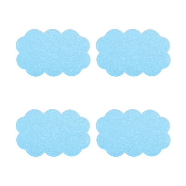 Set di tappetini antiscivolo per bambini 4 pz per la vasca 9x14,5 cm Nuages – MSV
