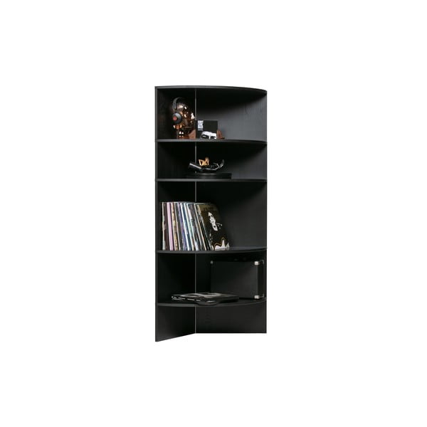 Libreria in frassino nero 100x168 cm Trian - WOOOD-image-1