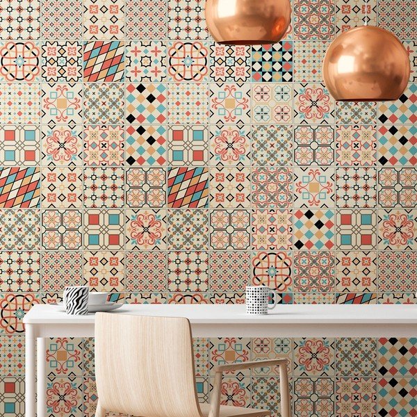 Sada 60 samolepek na stěnu Ambiance Azulejos Arianito, 15 x 15 cm-image-4
