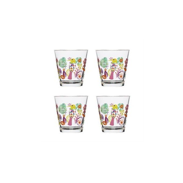 Sada 4 skleniček Fantasy 200 ml, fialová