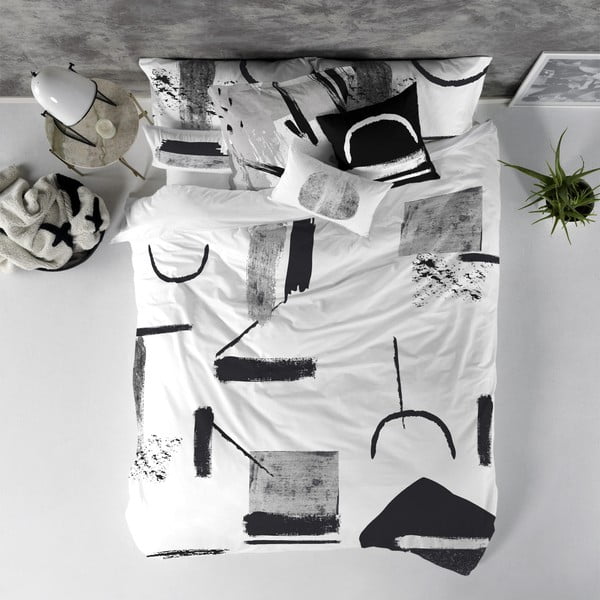 Copripiumino in cotone Shapes, 200 x 200 cm Nordica - Blanc-image-2