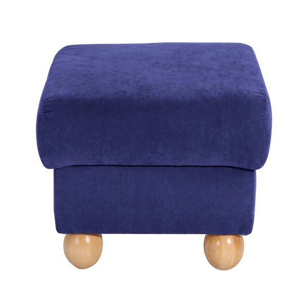 Pouf Monarch Velor blu scuro - Max Winzer-image-1