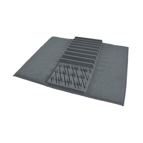 Tappetino scolapiatti grigio in plastica 50x38 cm – Homéa